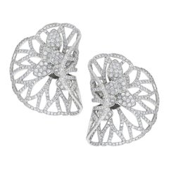 Rosior one-off Diamond Drop Earrings set in White Gold