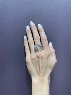 Diamond Cocktail Ring Set in White Gold