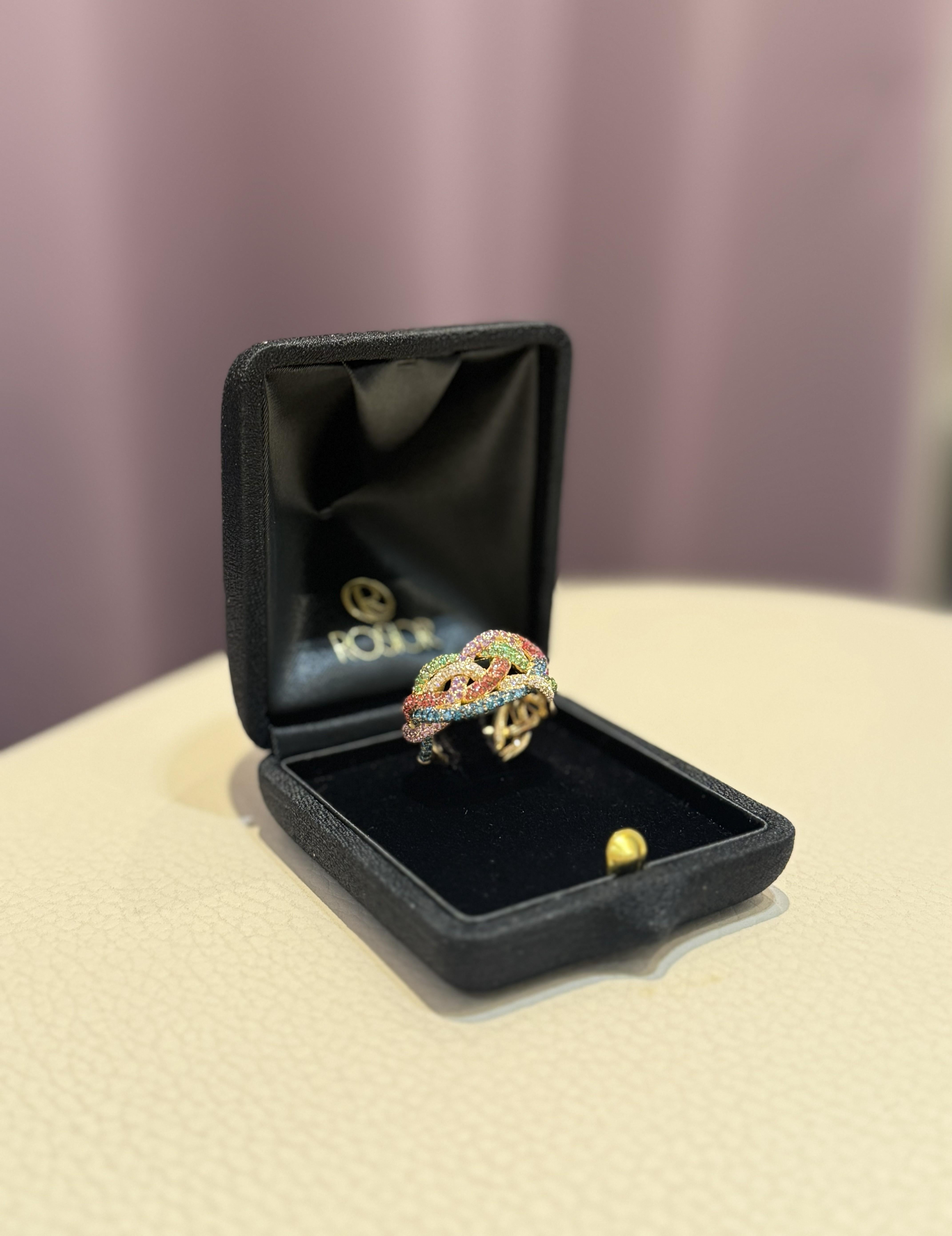 Rosior Portugal Anillo de cóctel único en su género engastado en oro amarillo Contemporáneo en venta