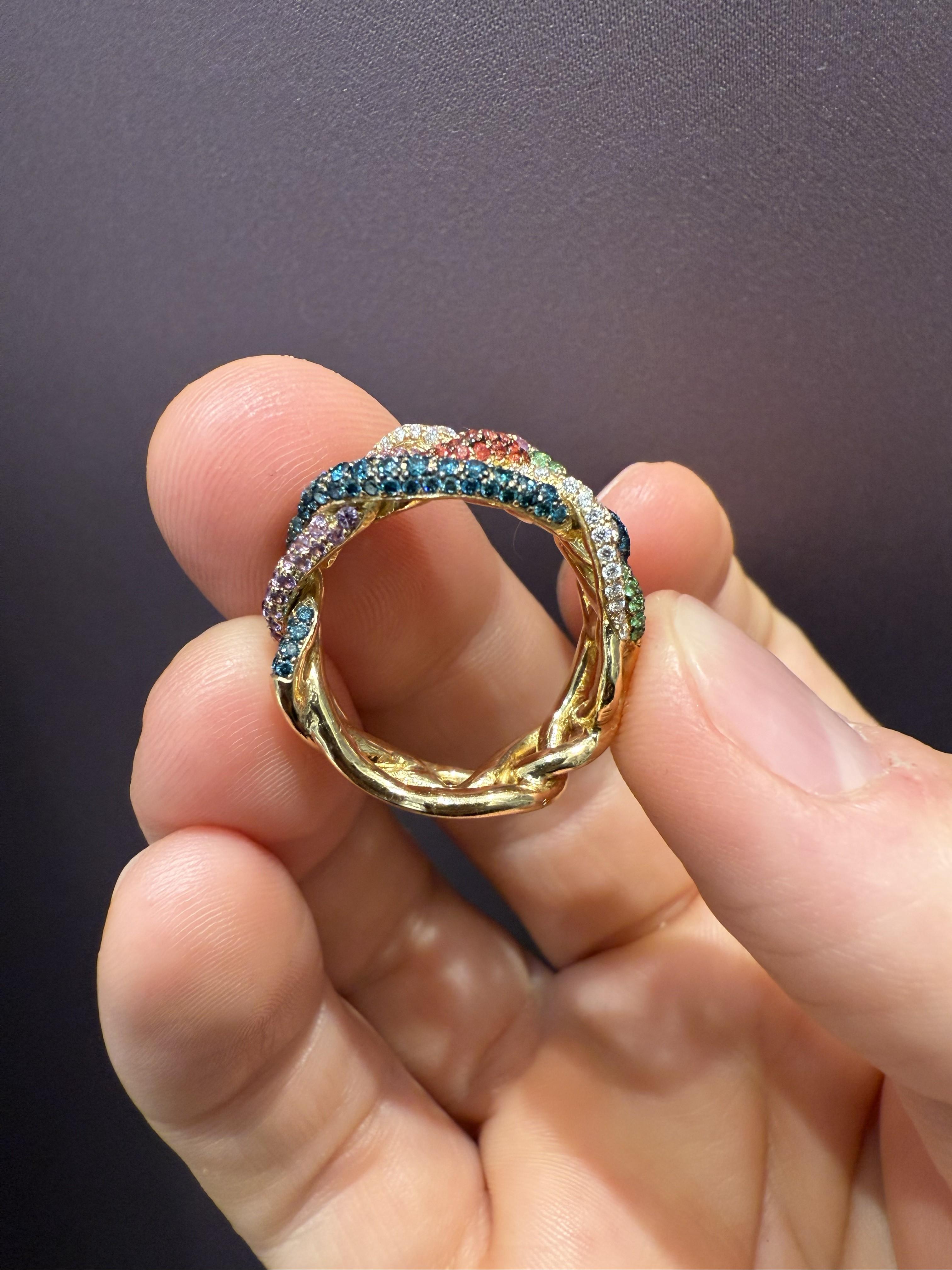 Rosior Portugal Anillo de cóctel único en su género engastado en oro amarillo en Nuevo estado para la venta en Porto, PT