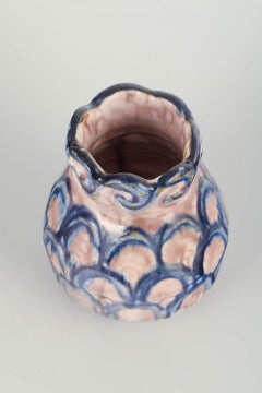 Roskilde Lervarefabrik, Danimarca. Vaso in ceramica in stile Art Nouveau. Anni '20/'30.
