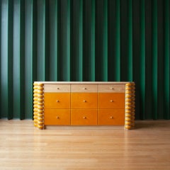 Roslin Leather and Solid Wood Dresser by Crump and Kwash