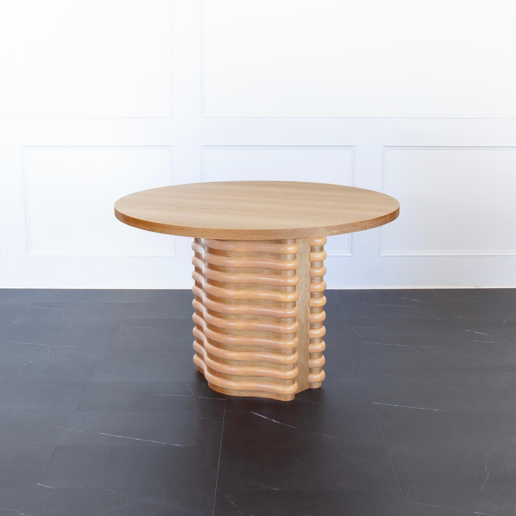 Roslin Modern Pedestal Dining Table by Crump and Kwash  In New Condition For Sale In Baltimore City, MD