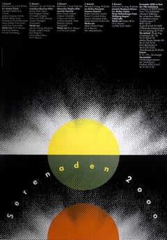 "Serenaden 2000" Swiss Post Modern Music Festival Original Vintage Poster