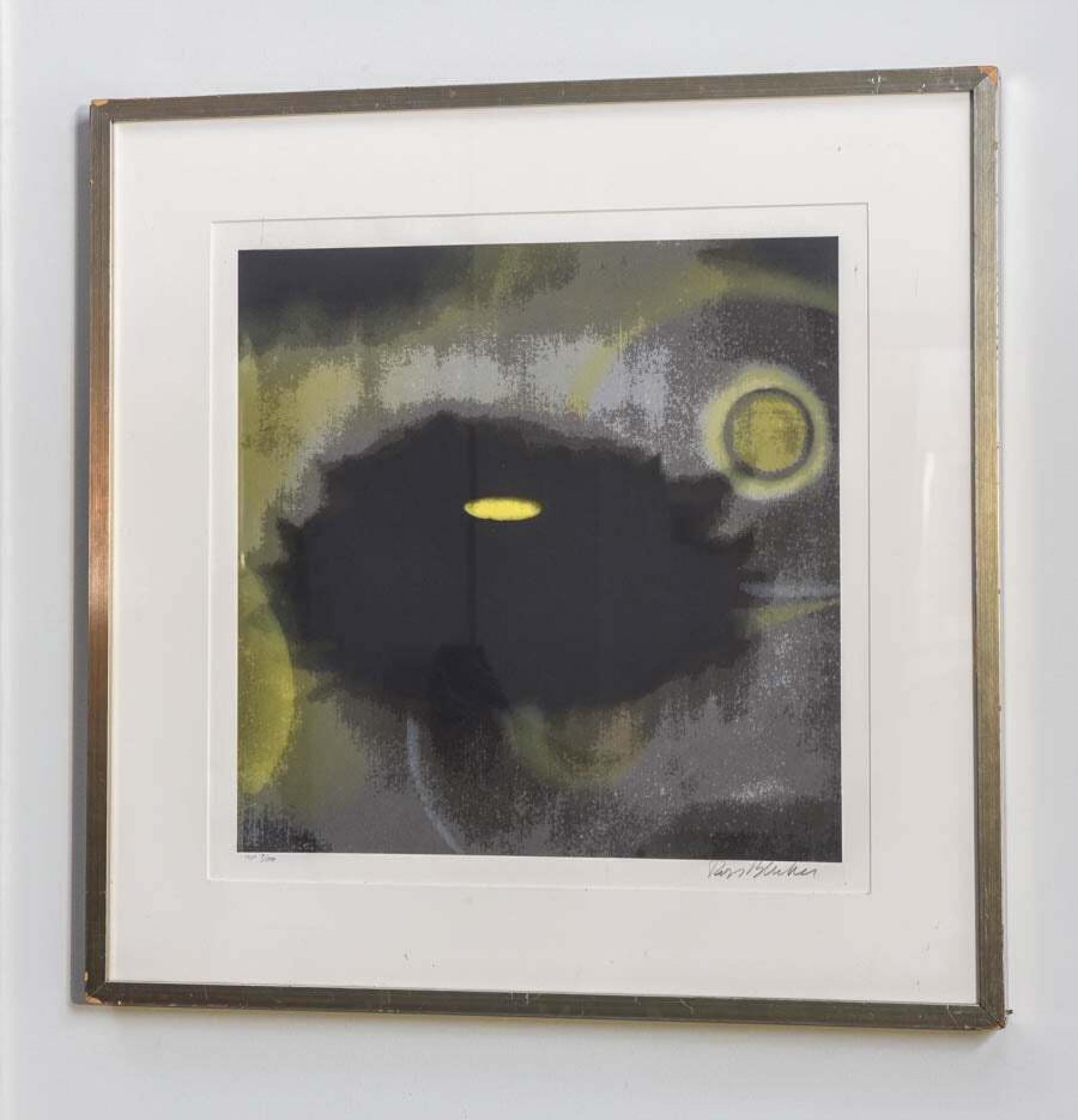 Ross Bleckner Amerikanischer gerahmter abstrakter Siebdruck auf Papier aus der Mitte des Jahrhunderts (20. Jahrhundert) im Angebot