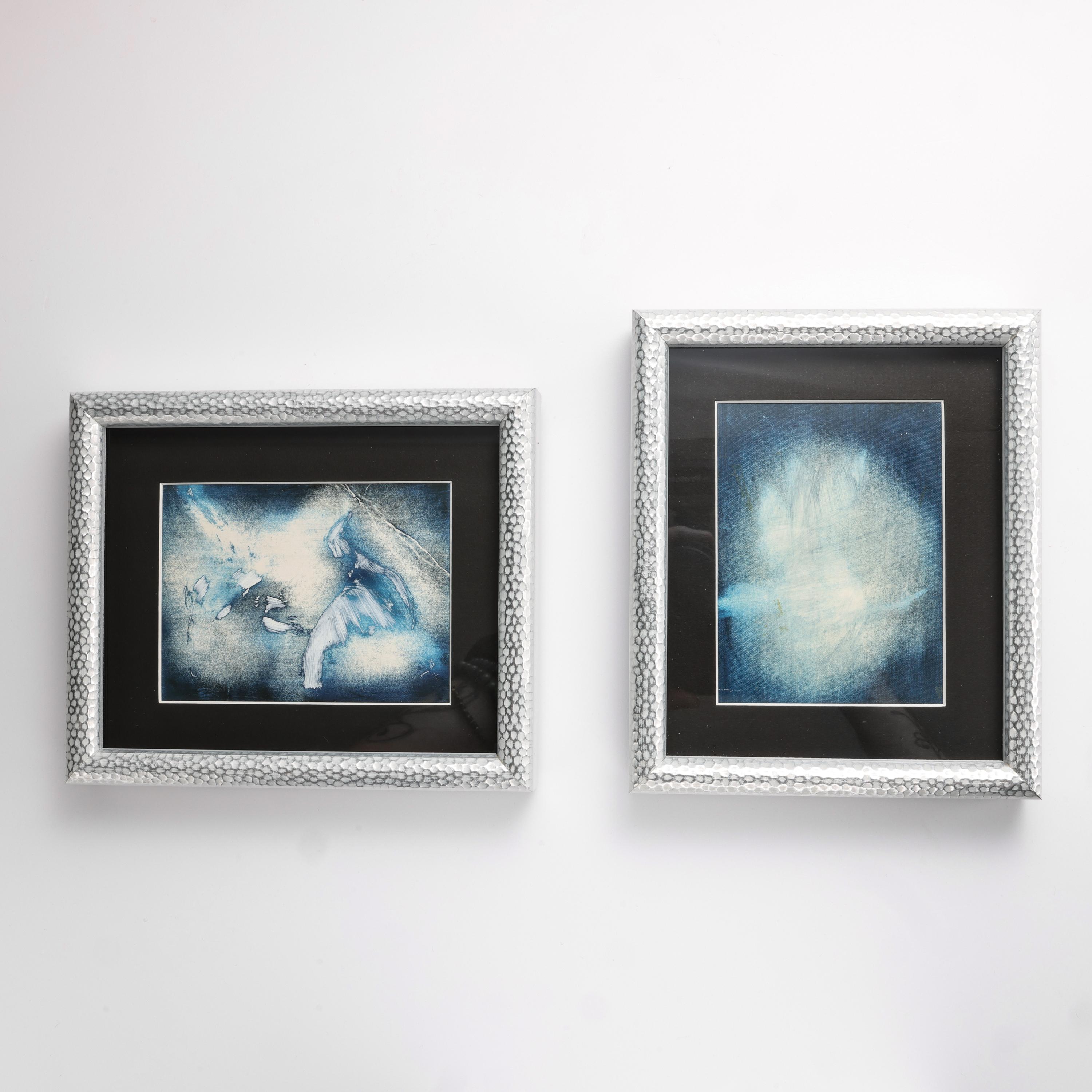 Two individual, original works of art by American painter, Ross Bleckner., created in two consecutive years -2006 and 2007 for the arts organization, Visual Aids. Founded in New York City in 1988, 