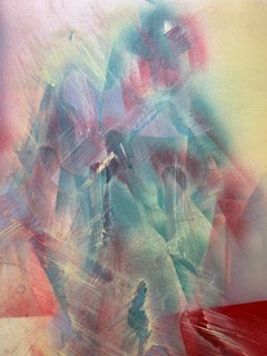 Aquarelle figurative abstraite américaine contemporaine d'origine figurative