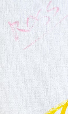 Ross Bleckner Pittura ad acquerello del clown dell'infanzia