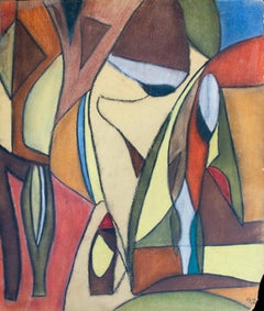 Ross Bleckner Geometric Abstract Painting, 1960s