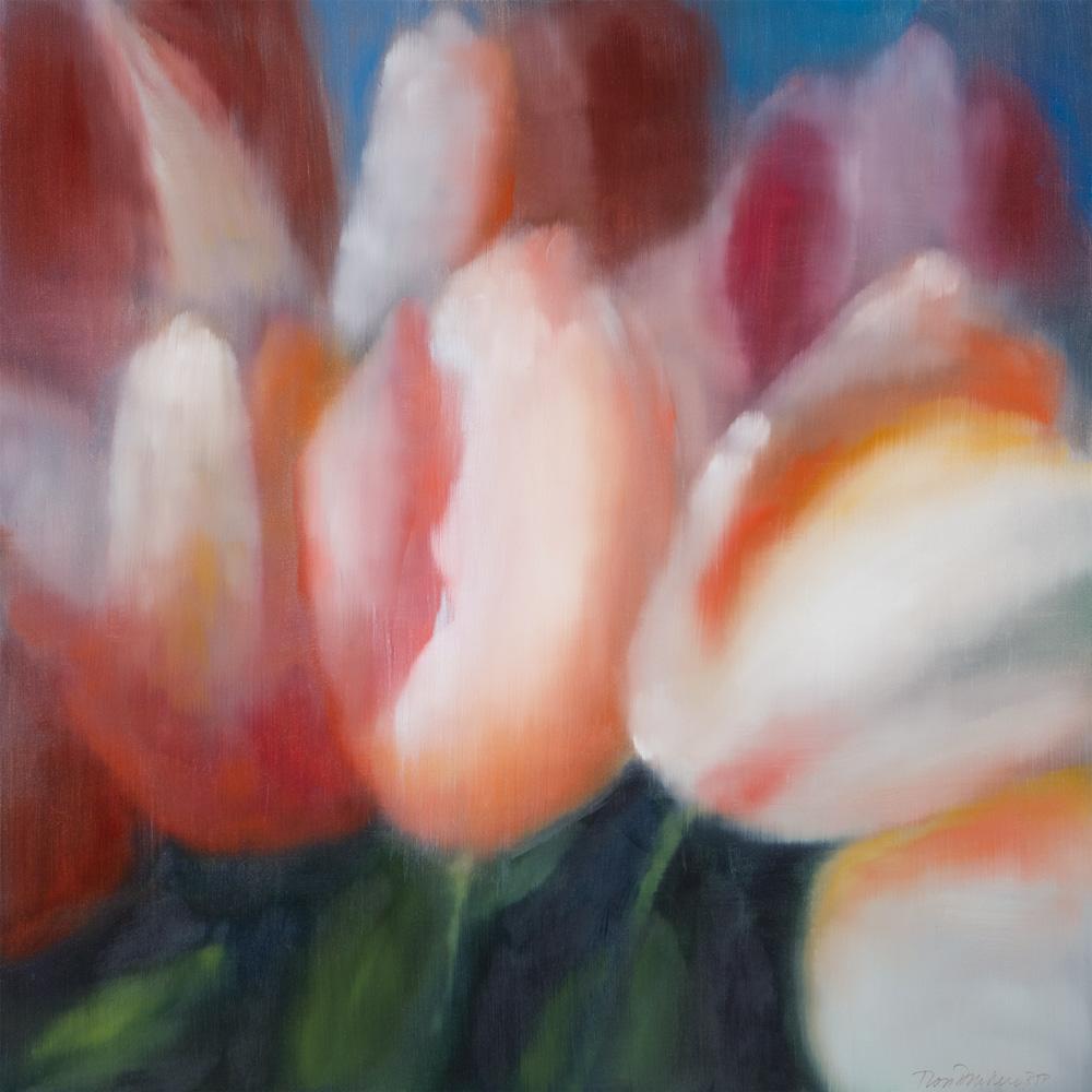 Ross Bleckner Landscape Print - 6 Tulips