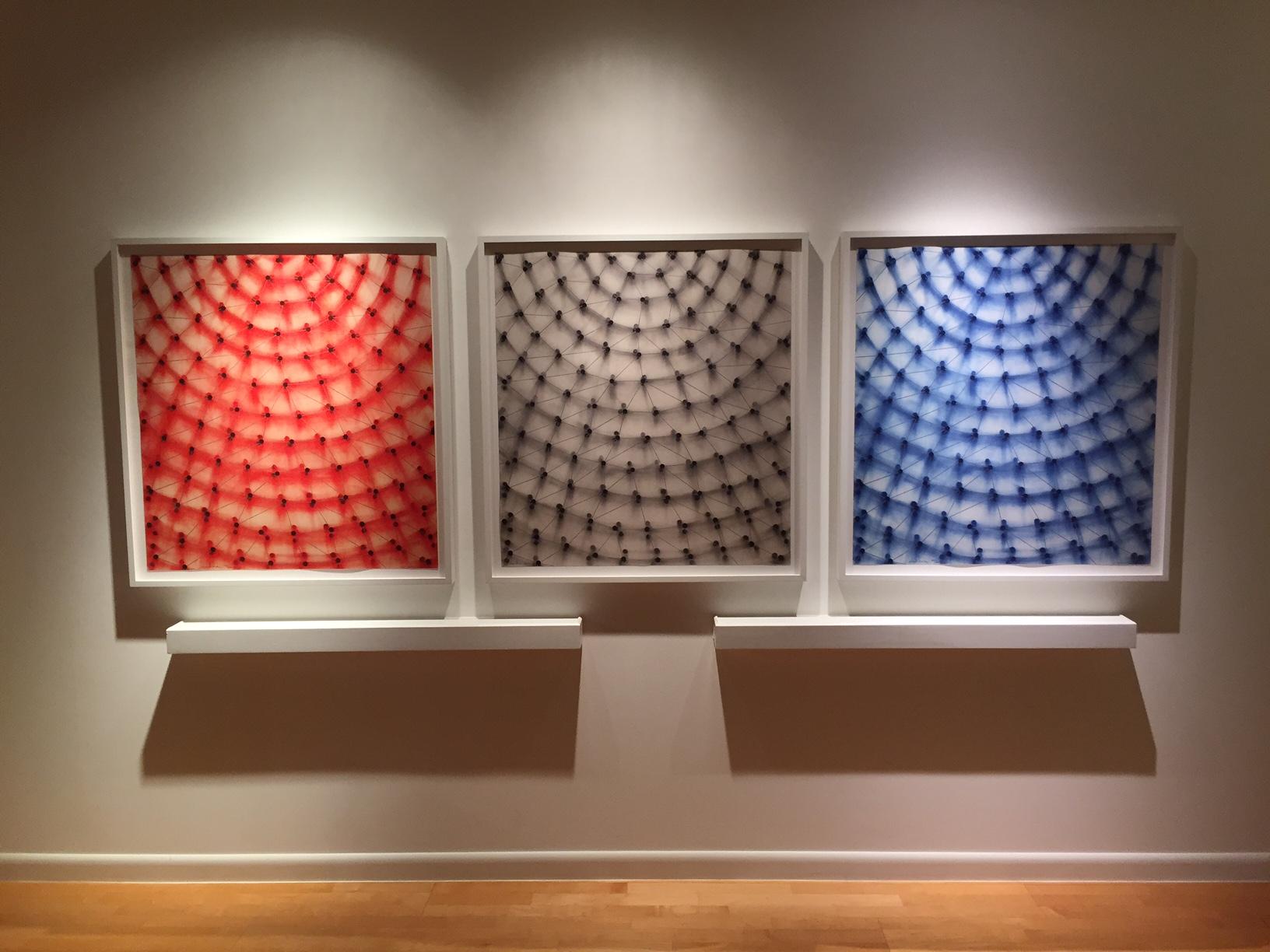 Dome (Red, Blue and Grey) A Suite of 3 - Print by Ross Bleckner