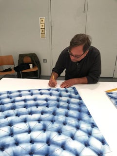 Ross Bleckner, dôme (bleu)