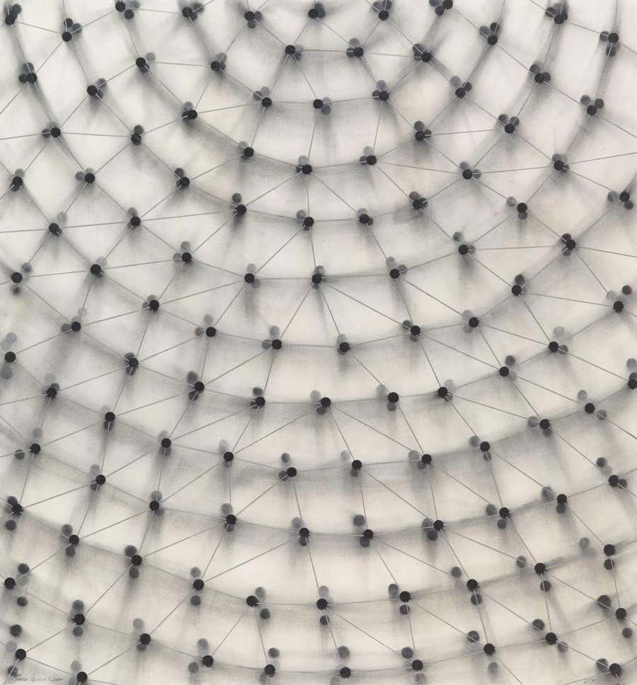 Ross Bleckner, Dome (Grey)
