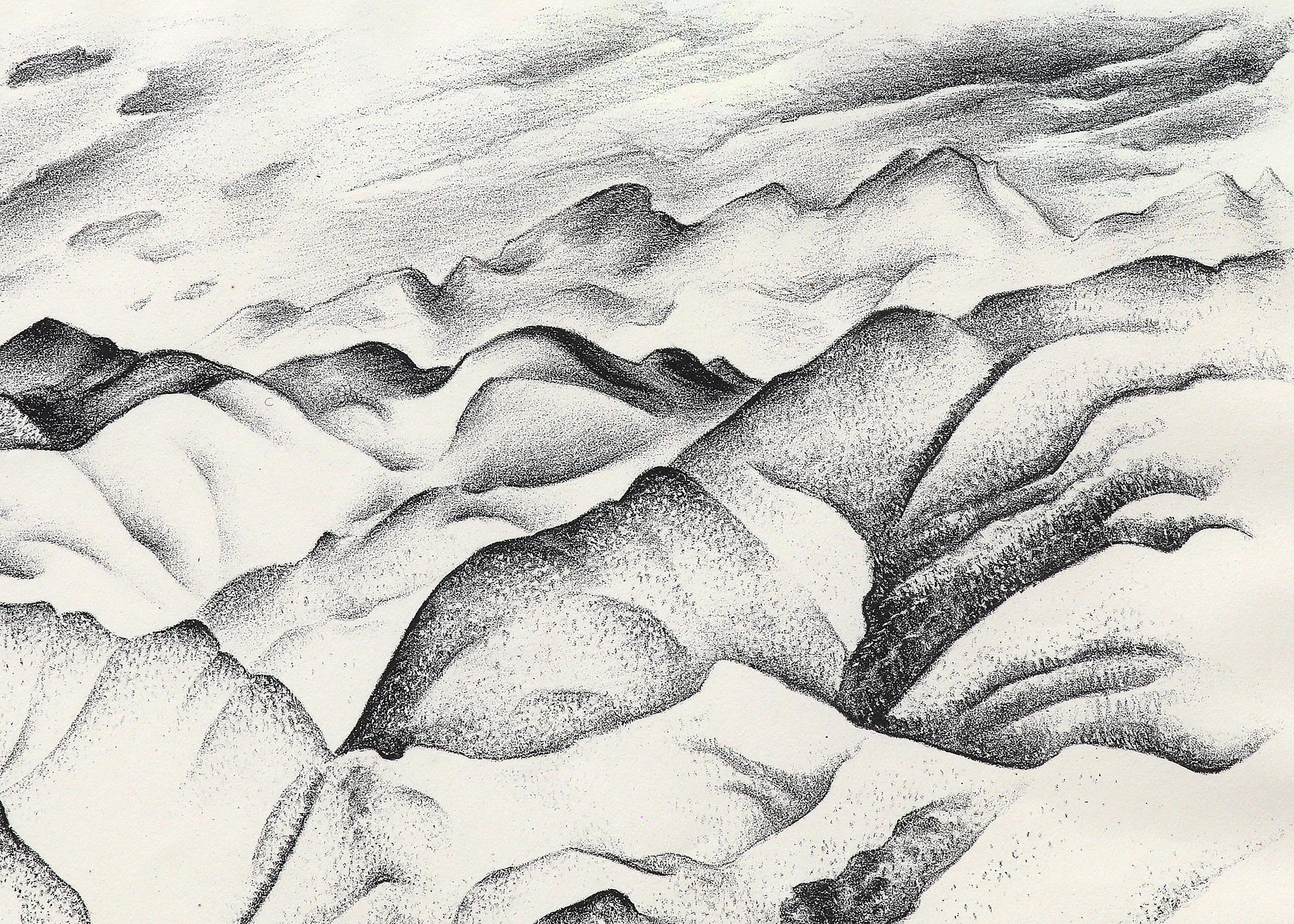 1930er Jahre Colorado Mountain Landschaft Lithographie, Clear Creek Canyon von Ross Braught (Amerikanische Moderne), Print, von Ross Eugene Braught