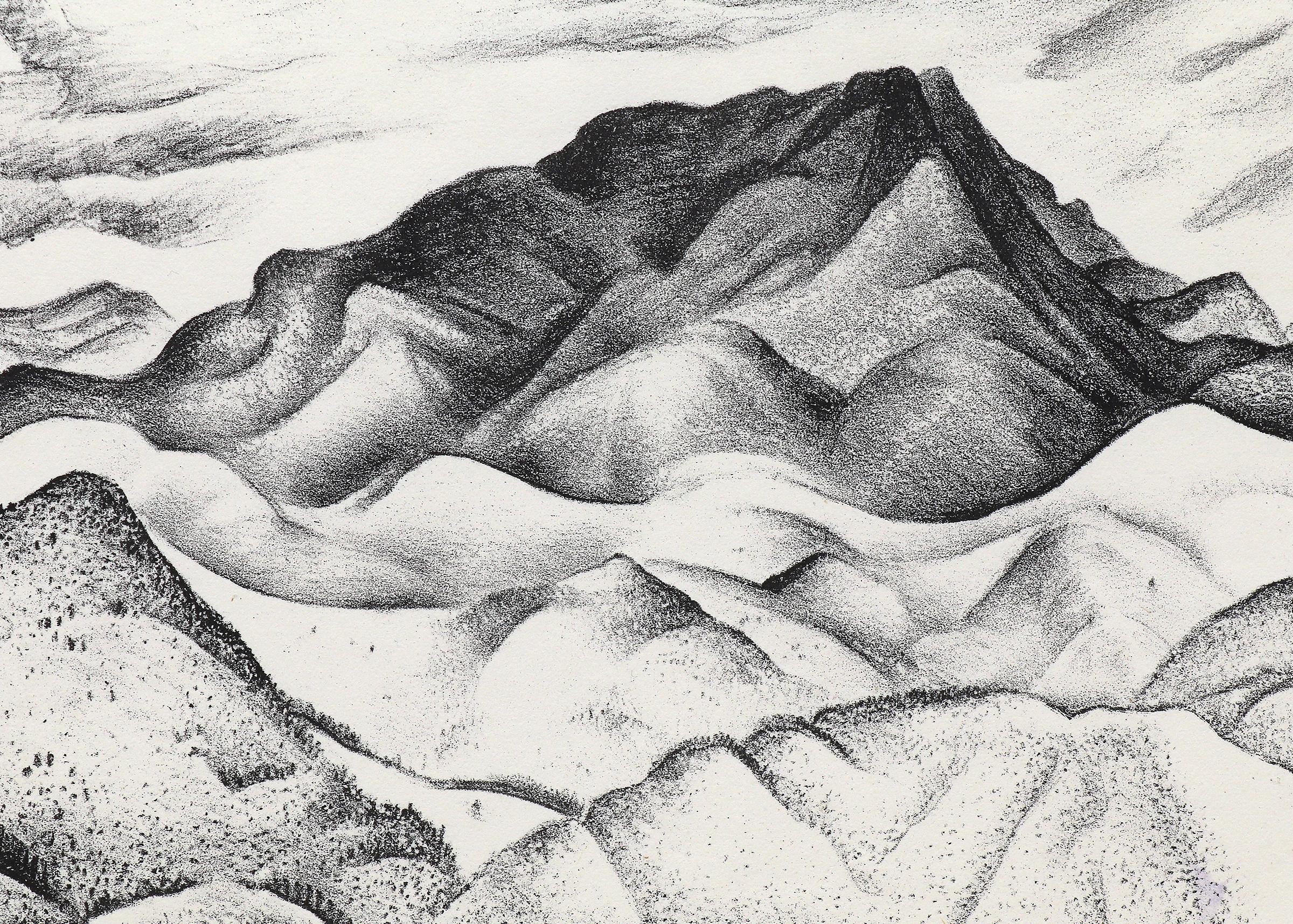 1930er Jahre Colorado Mountain Landschaft Lithographie, Clear Creek Canyon von Ross Braught im Angebot 2