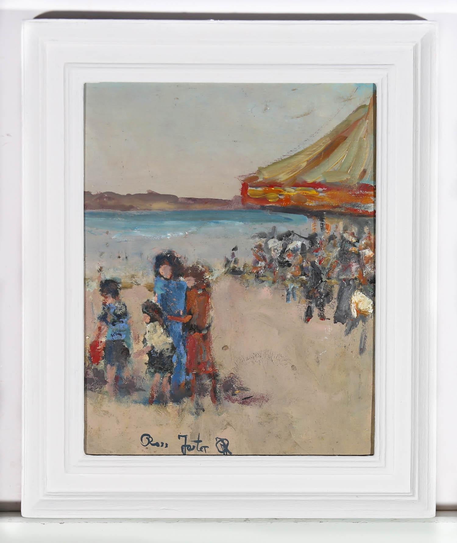 Ross Foster - Framed 20th Century Oil, The Fairground For Sale 3