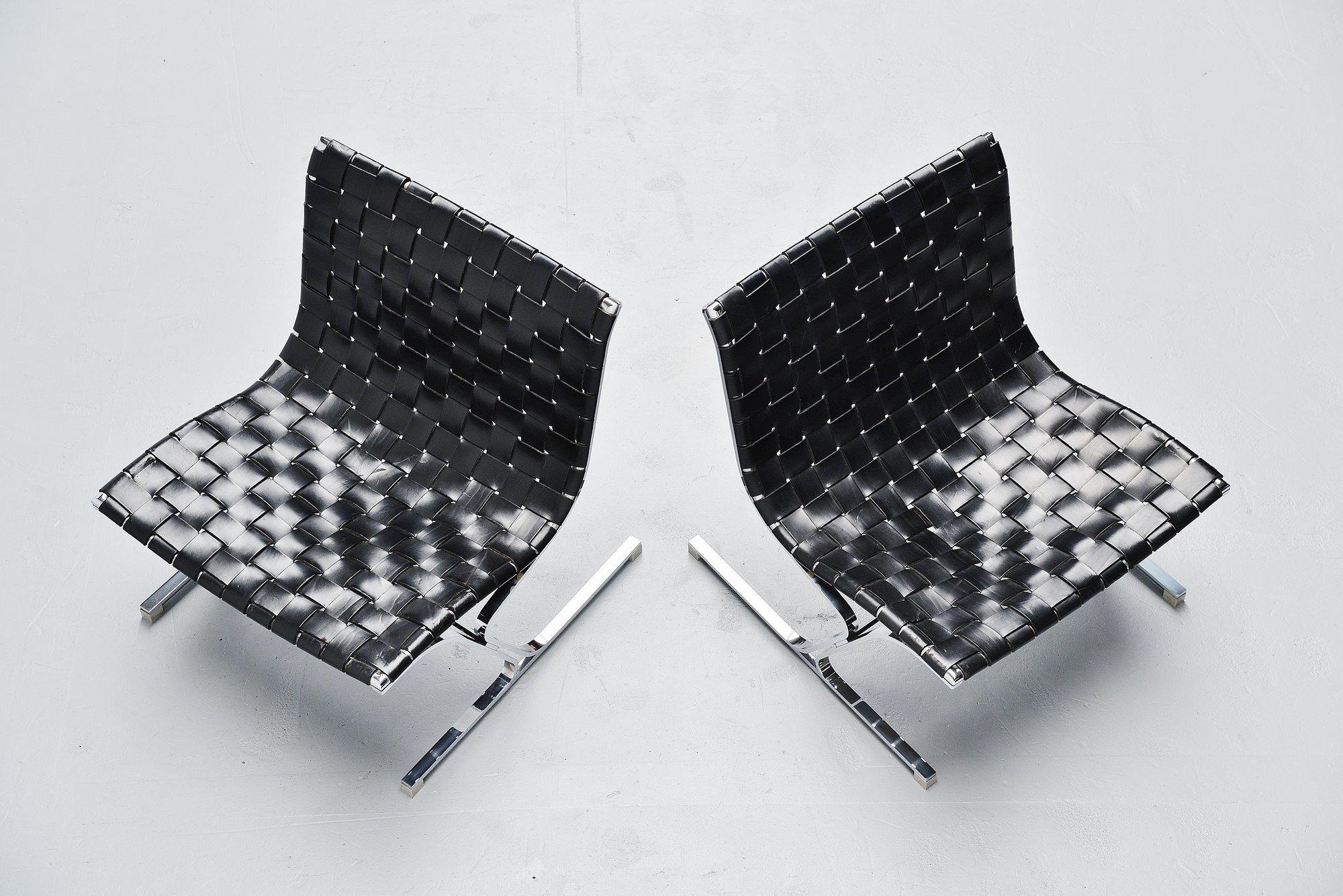 Italian Ross Littel Luar Lounge Chair Pair ICF de Padova, Italy, 1965