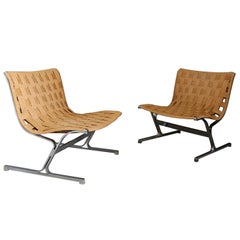 Ross Littel Pair of Midcentury armchairs by De Padova Model Luar, 1965