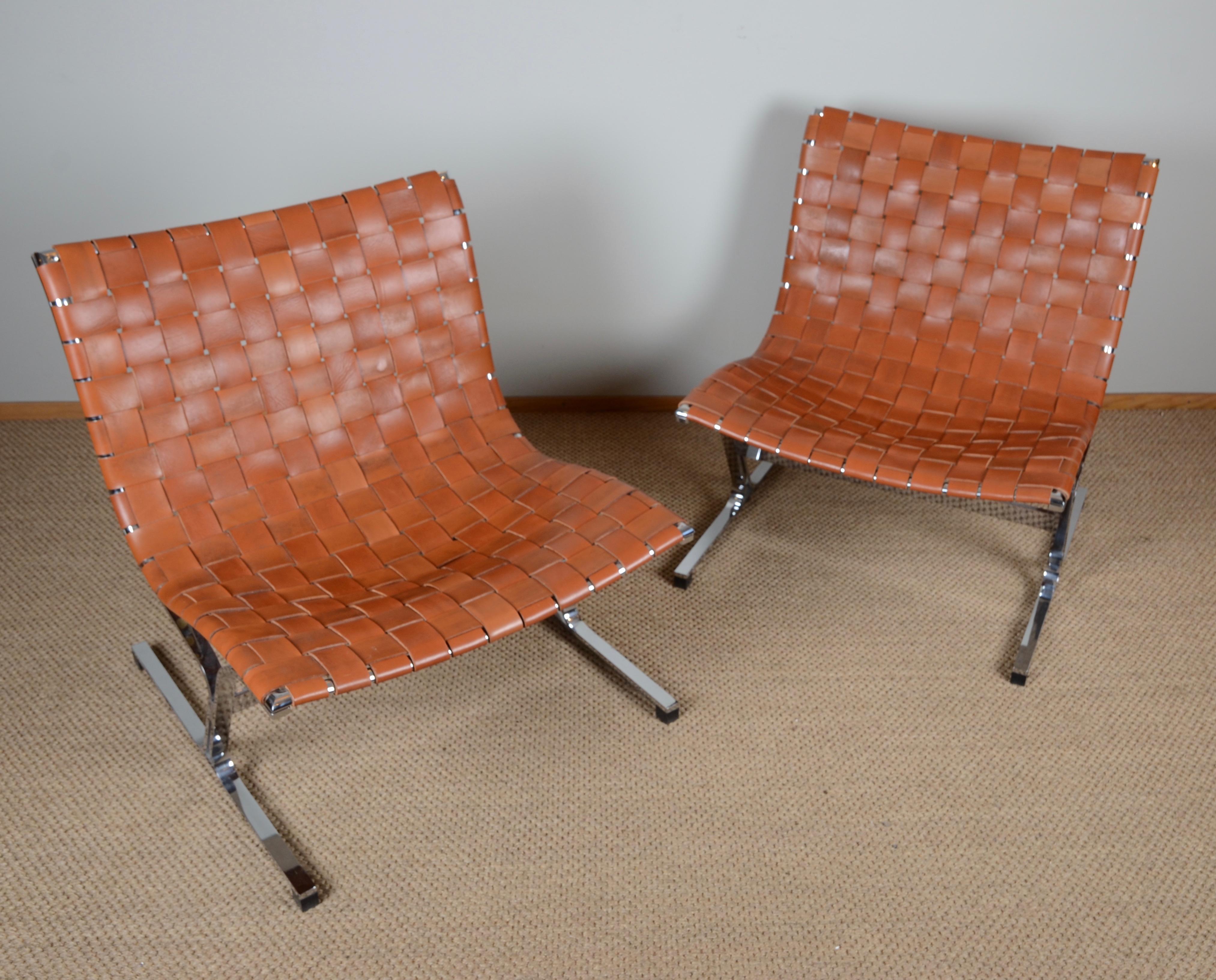 Italian Ross Littell, a Pair of PLR-1 Chairs, ICF Italy, 1960s
