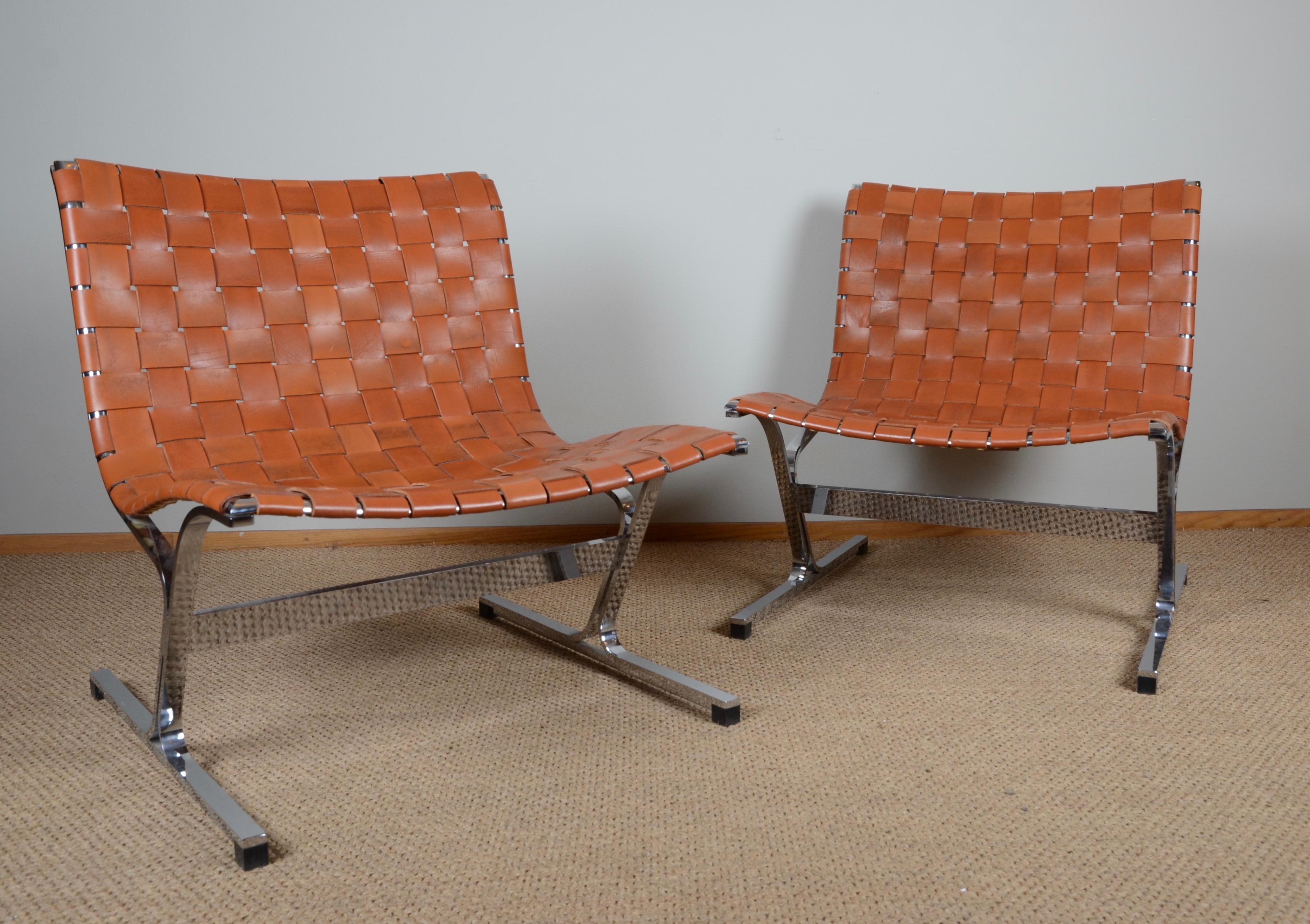 Ross Littell, a Pair of PLR-1 Chairs, ICF Italy, 1960s In Good Condition In Stockholm, SE