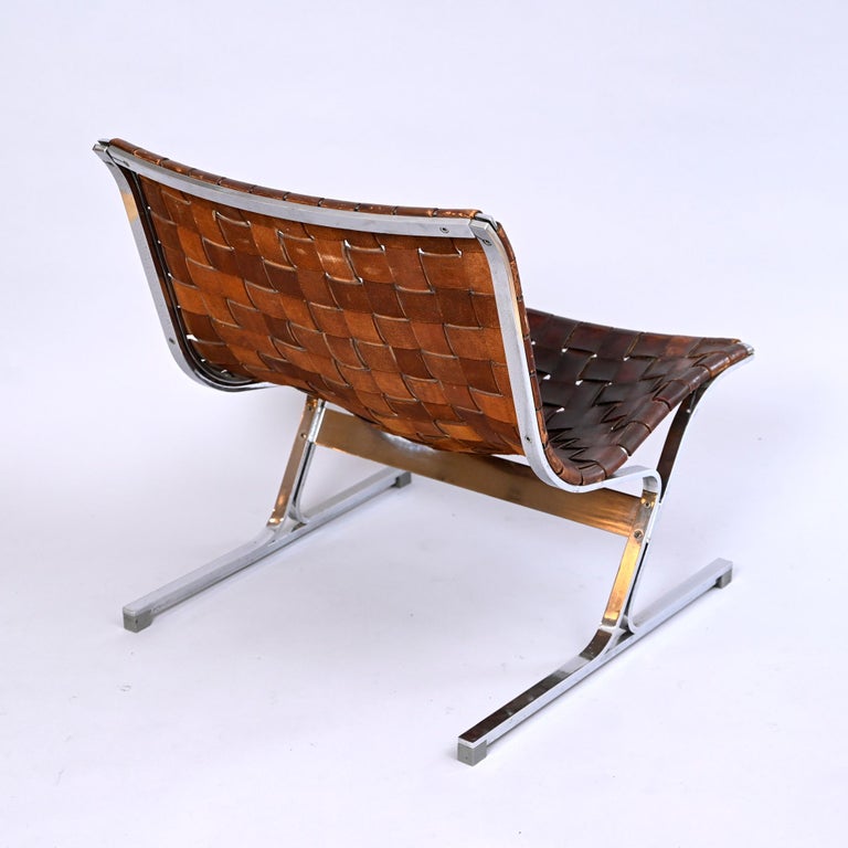 Ross Littell Leather and Steel Chairs, C1965 For Sale 1