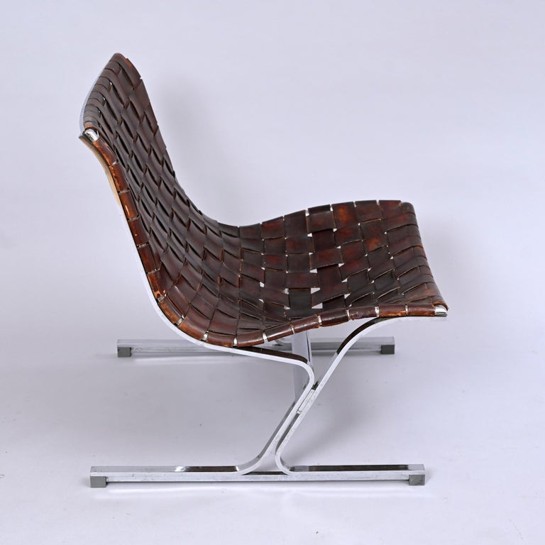 Ross Littell Leather and Steel Chairs, C1965 For Sale 3