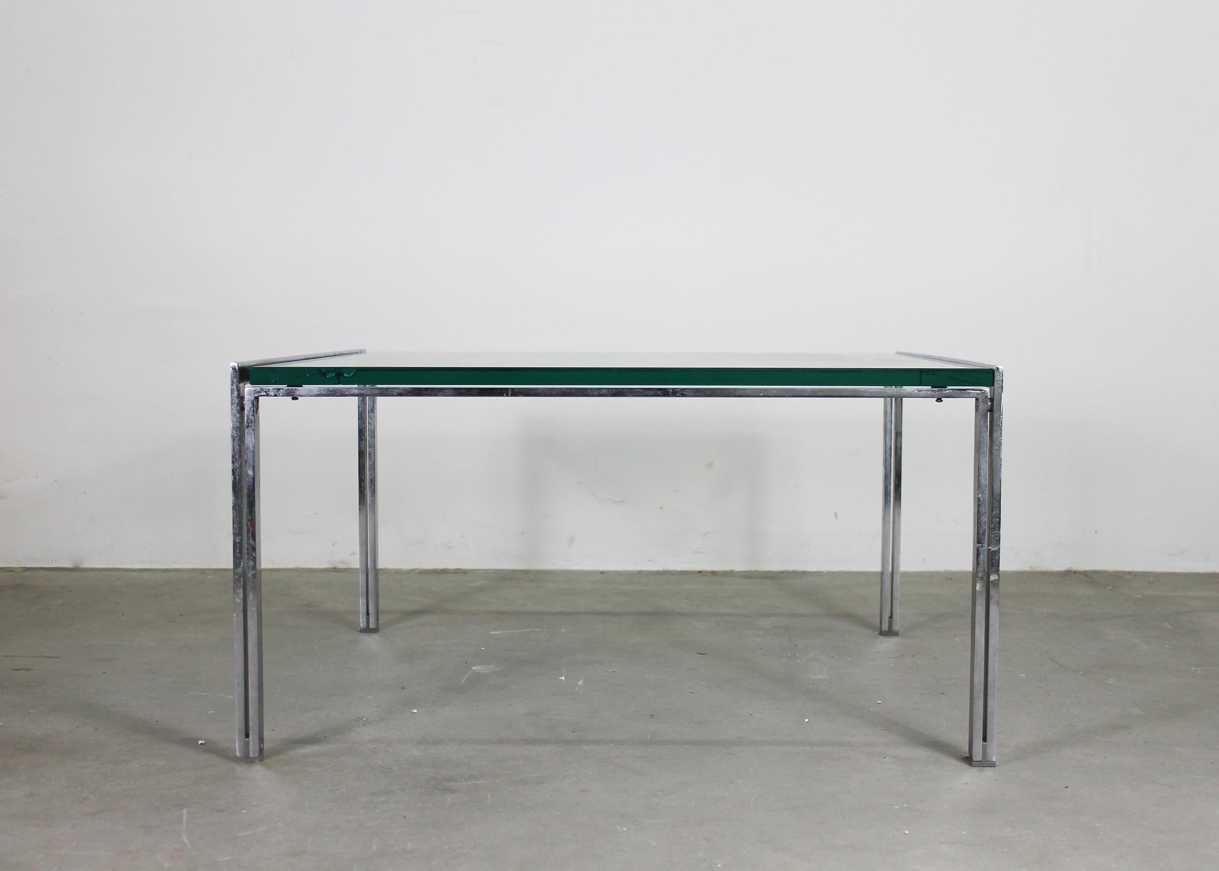 Other Ross Littell Luar Low Table in Steel and Glass by IFC 1970s For Sale
