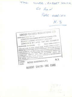 Robert Smith of The Cure in Studio Vintage Original Photograph
