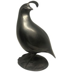 Ross Matteson, WA Bronze Sculpture Artist. "Quail Call" 1999. #33/50