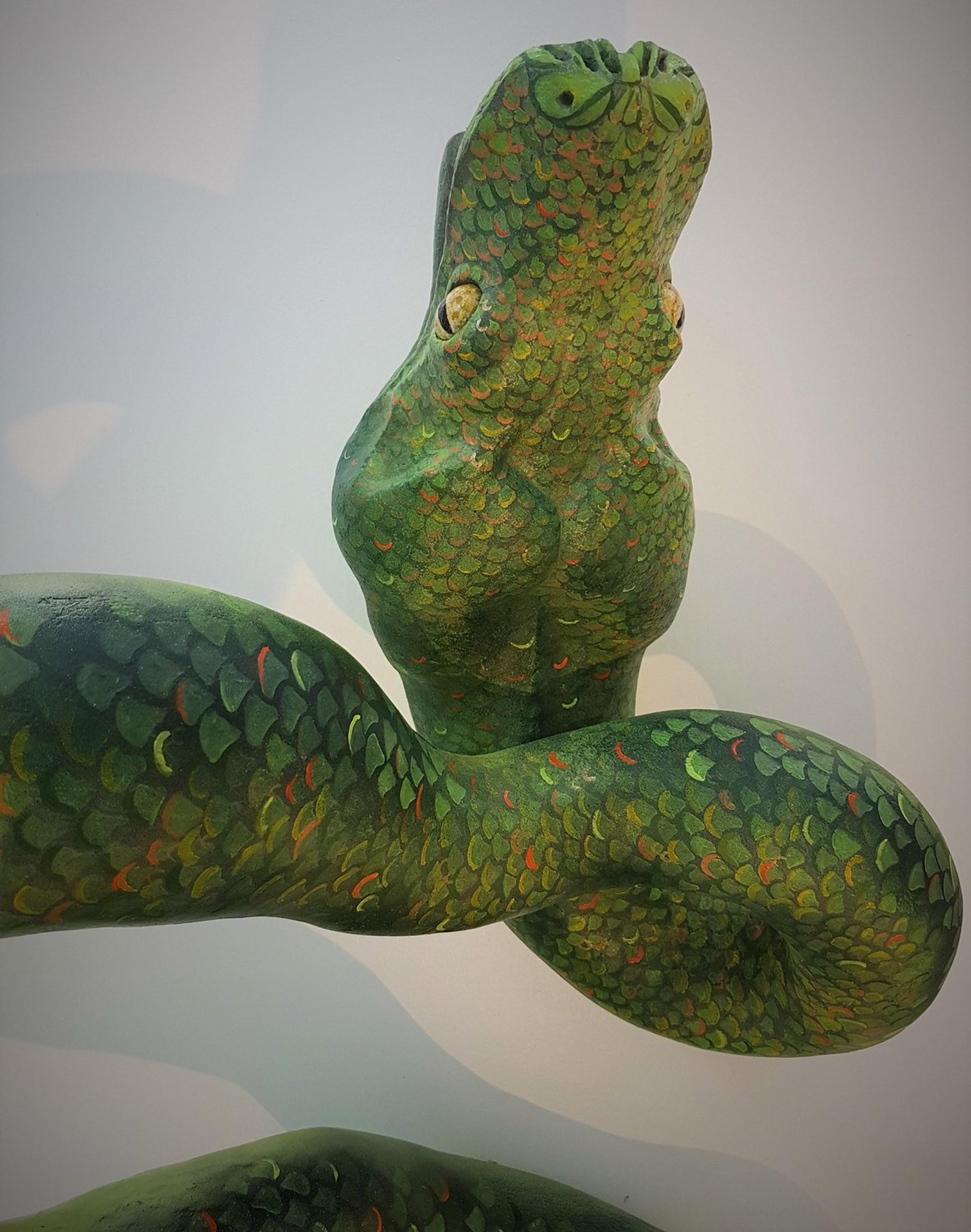 Ross Redmon
Title: Serpent
Ceramic, Post Fire Surfaces 
Year: 2014
Size: 84 x 26 x 19 inches
Signed
COA provided

Ross Redmon is a Kansas City based artist, originally from Greer, South Carolina.  After completing his studies on a full scholarship