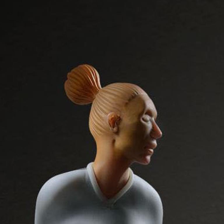 glass woman sculpture