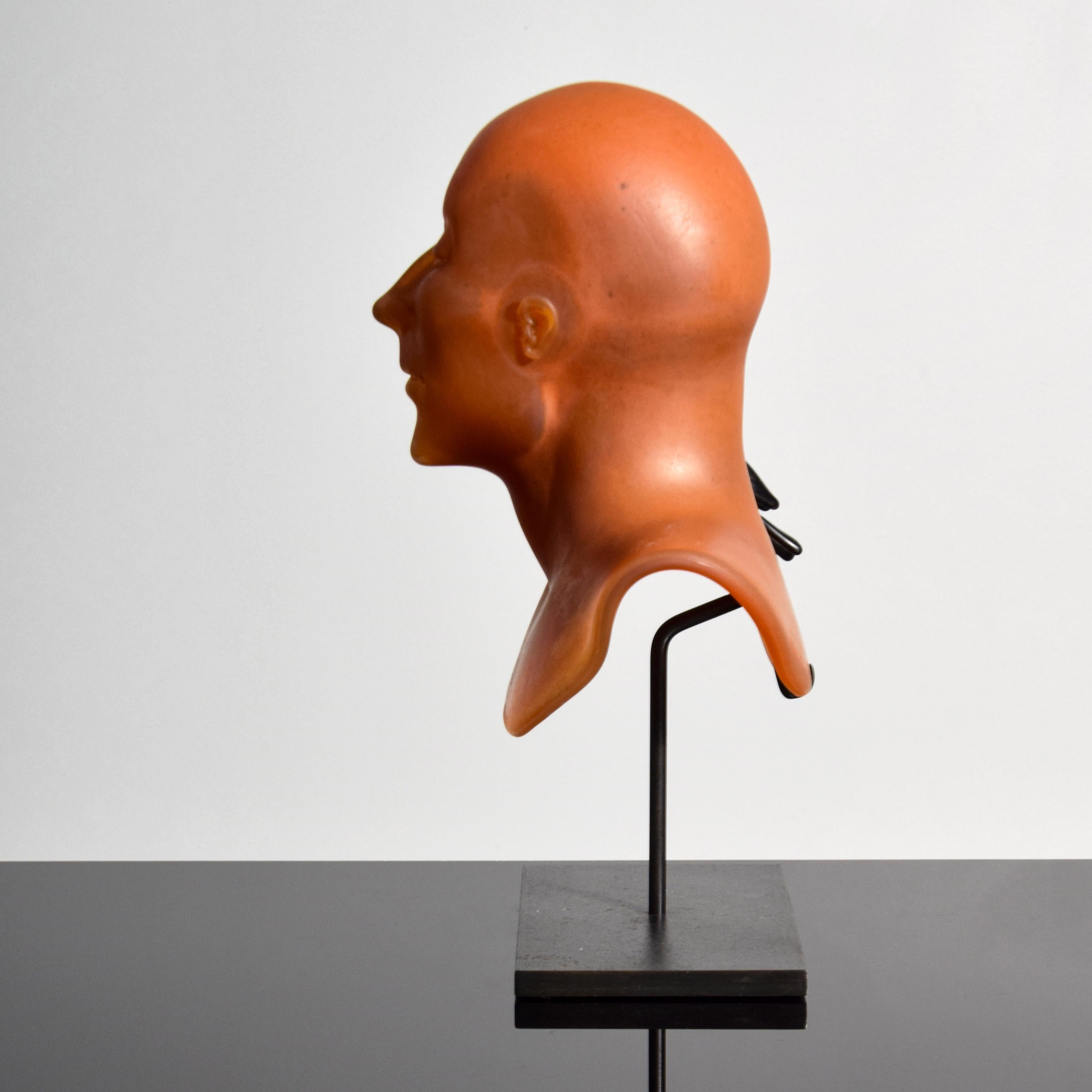 Busto de cristal y Bird Ross Richmond / Escultura en venta 2