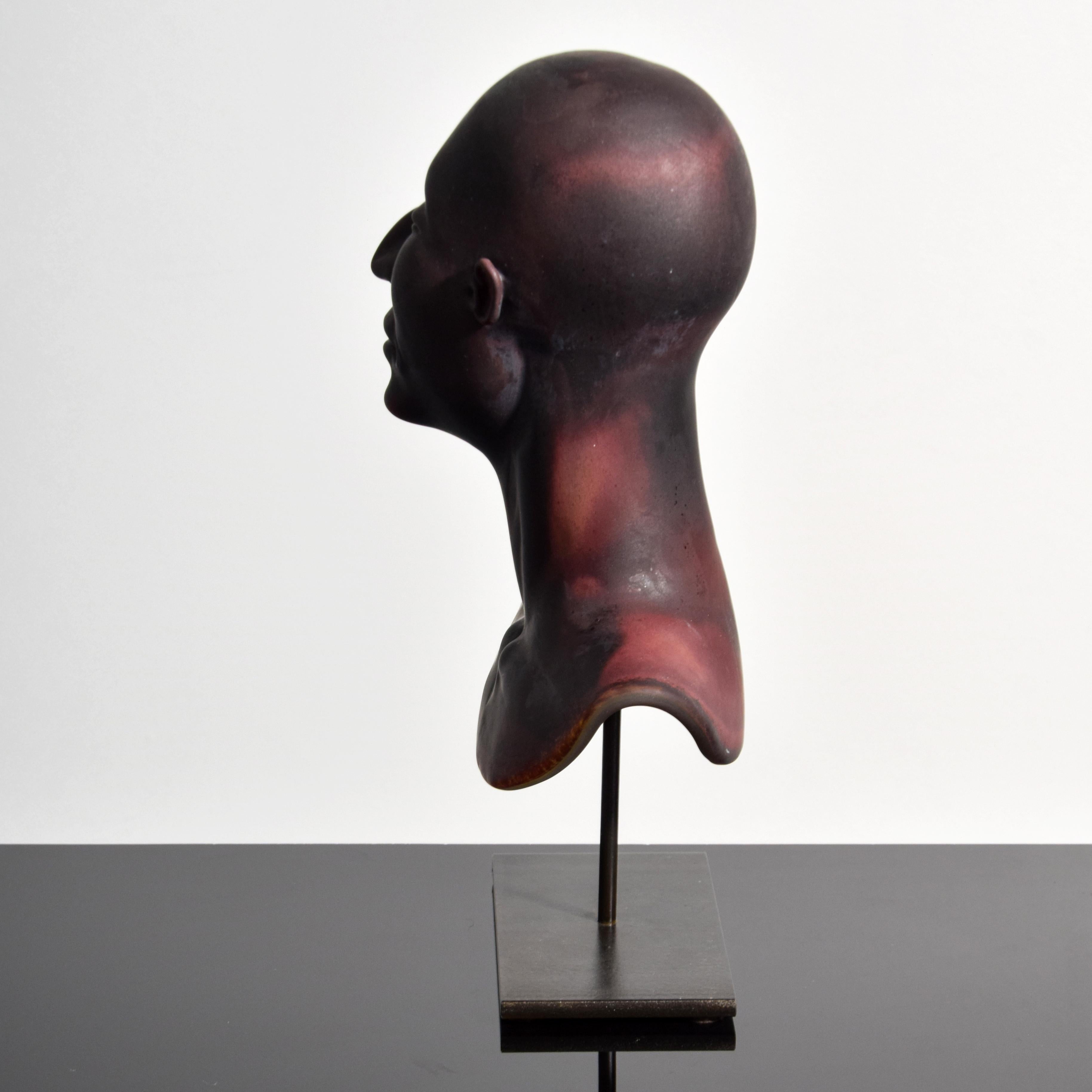 Buste / Sculpture PORTRAIT en verre Ross Richmond en vente 2