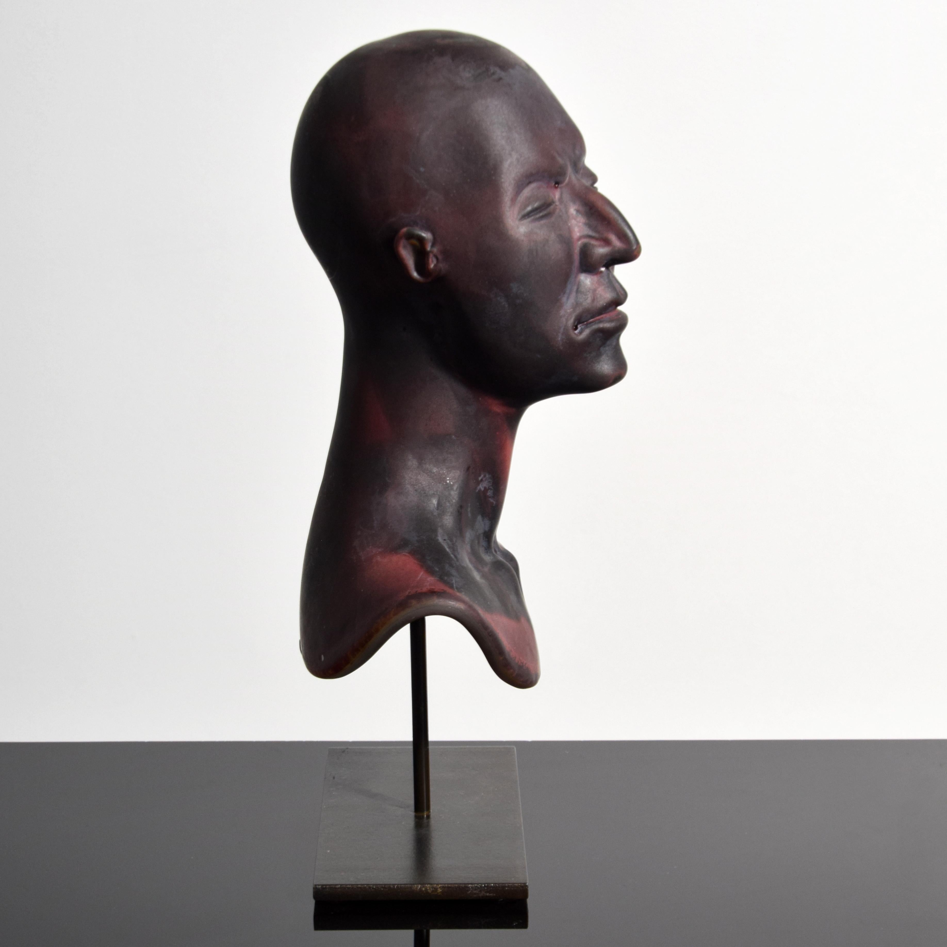 Ross Richmond Glass PORTRAIT Bust / Sculpture For Sale 3
