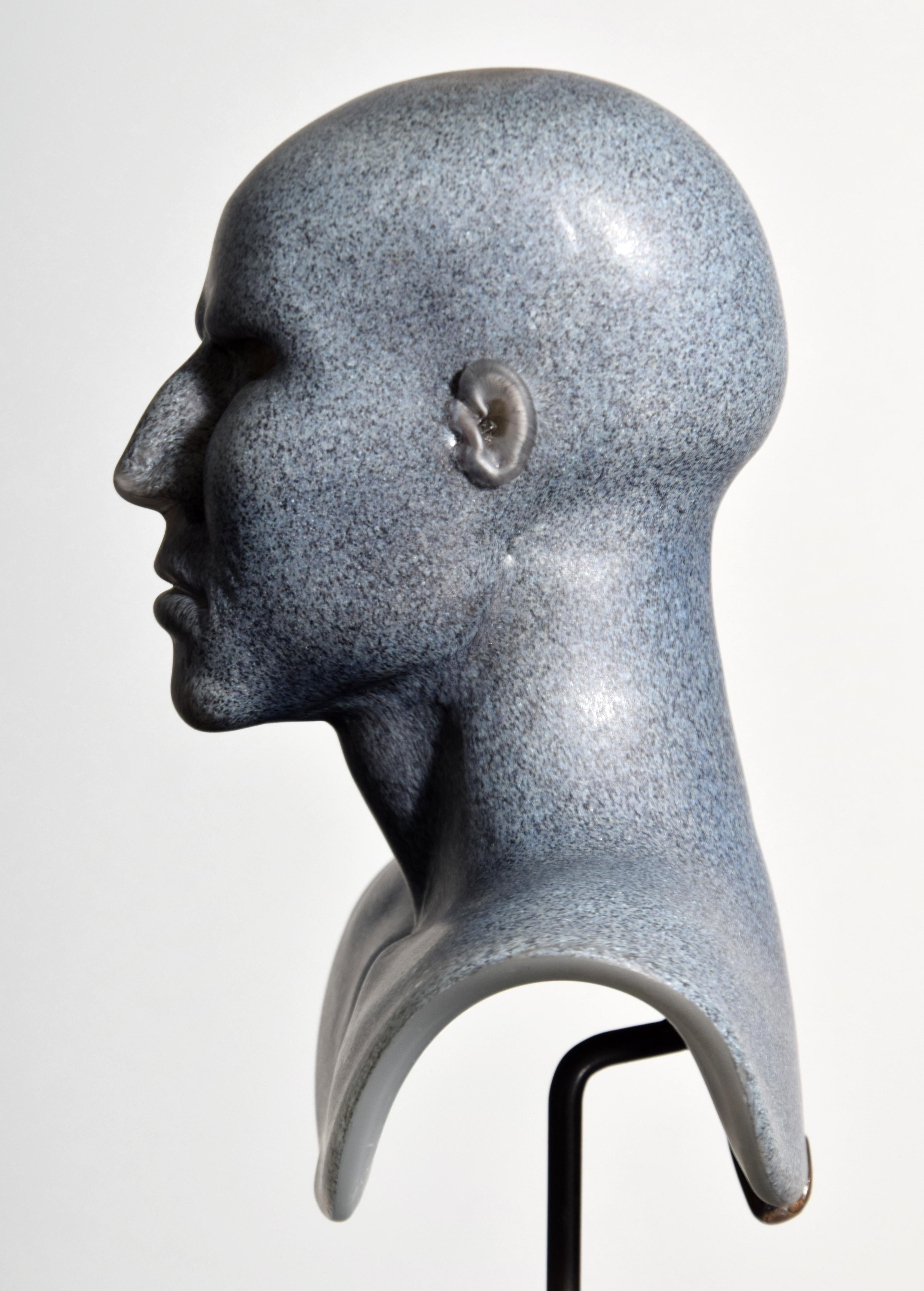 Buste / Sculpture portrait en verre Ross Richmond en vente 4