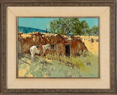 "LUPES, WHITE HORSE" SOUTH OF TAOS, RIO GRANDE RANCH