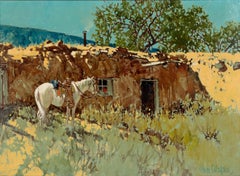 Vintage "LUPES, WHITE HORSE" SOUTH OF TAOS, RIO GRANDE RANCH