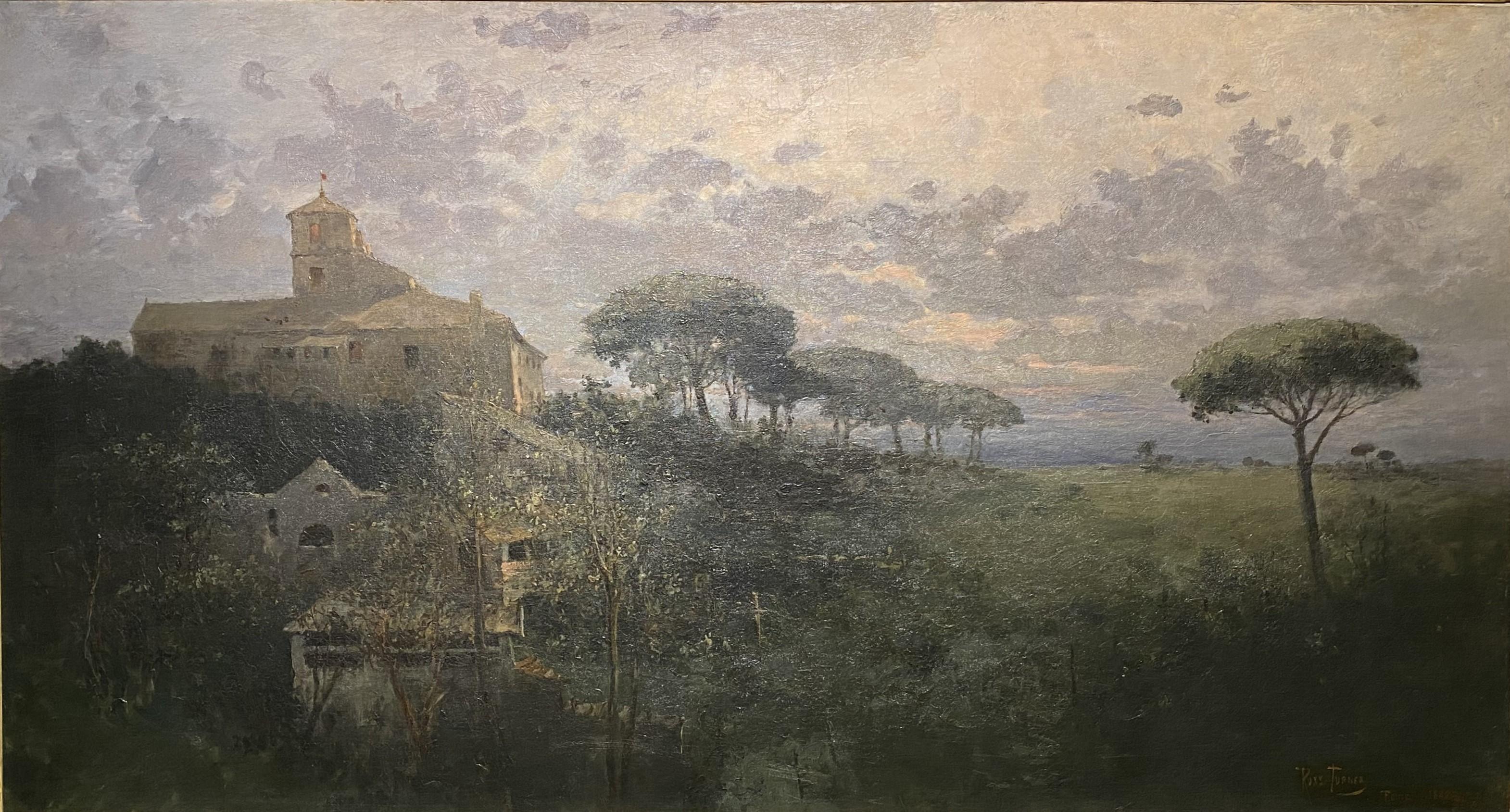 View of Medici Villa, Rome - Painting by Ross Sterling Turner