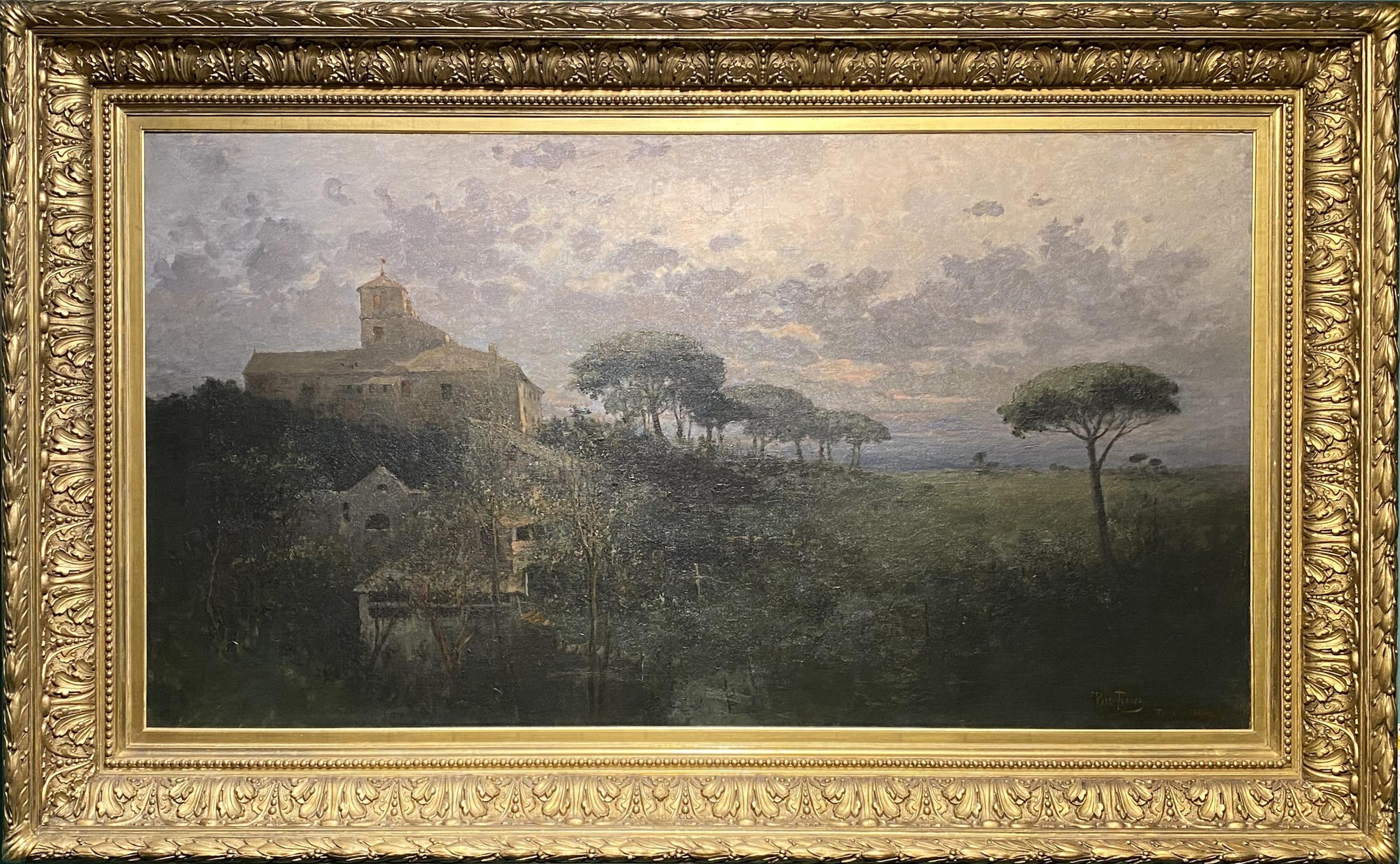 Ross Sterling Turner Landscape Painting - View of Medici Villa, Rome