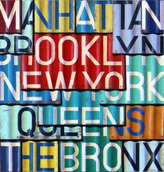 Used New York - Photorealistic Sign Painting with Oil and Enamel on Canvas
