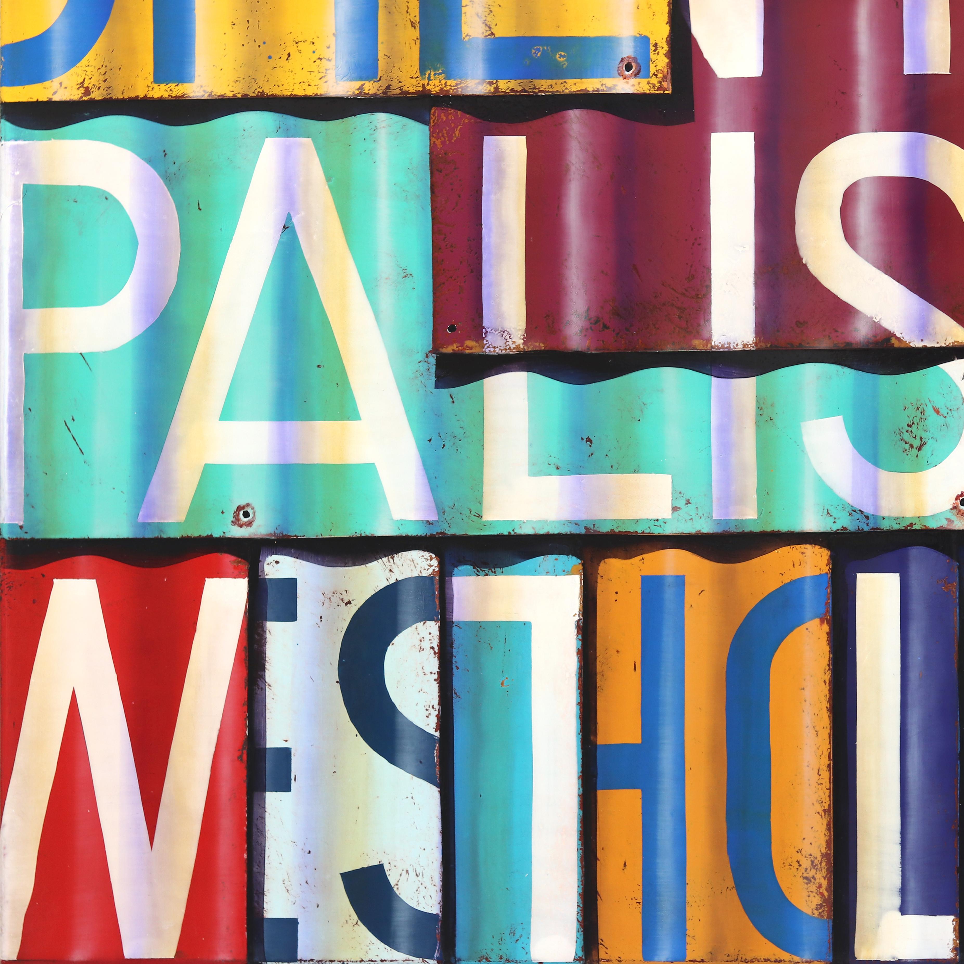 West Hollywood - Pintura fotorrealista al óleo y esmalte vibrante sobre lienzo en venta 5