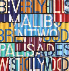West Hollywood - Photorealistic Oil and Enamel Vibrant Painting on Canvas