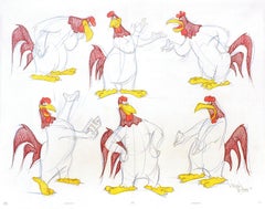 Ross, Virgil. Foghorn Leghorn, 'Six Original Drawings, circa 1990s'