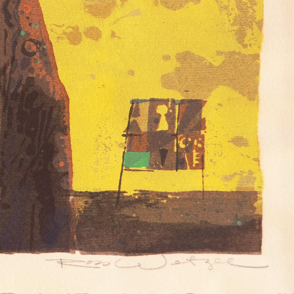 'E Pluribus Unum', Modernist Silk Screen, Walt Disney, San Miguel de Allende - Print by Ross Wetzel