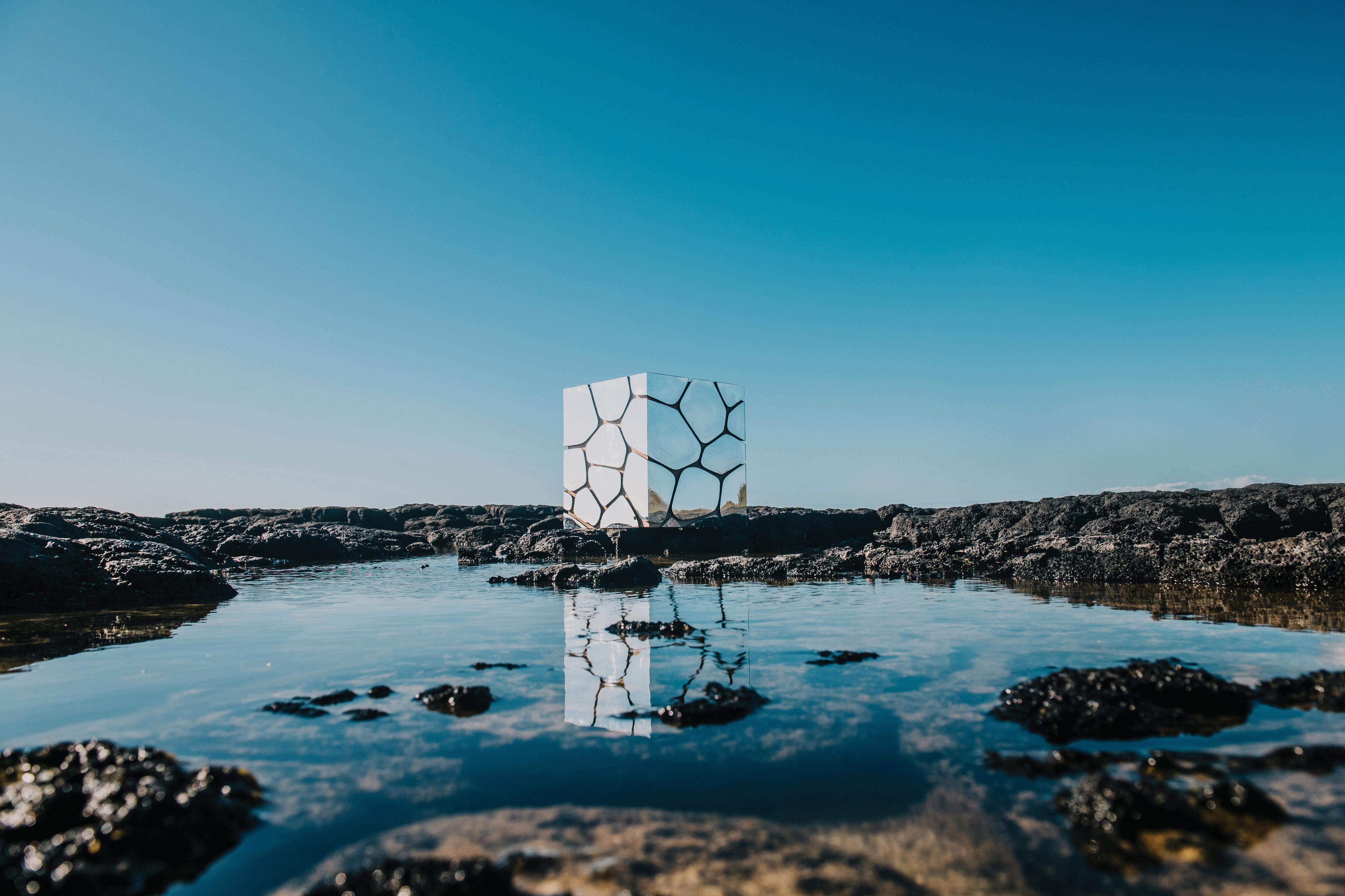 Aluminum Rossana Orlandi Aqua Cube Mini Bar by Francesco Messina for Cypraea