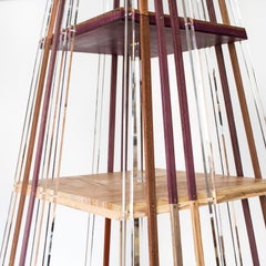 Babel Tower III Bookcase in Wood by Hillsideout