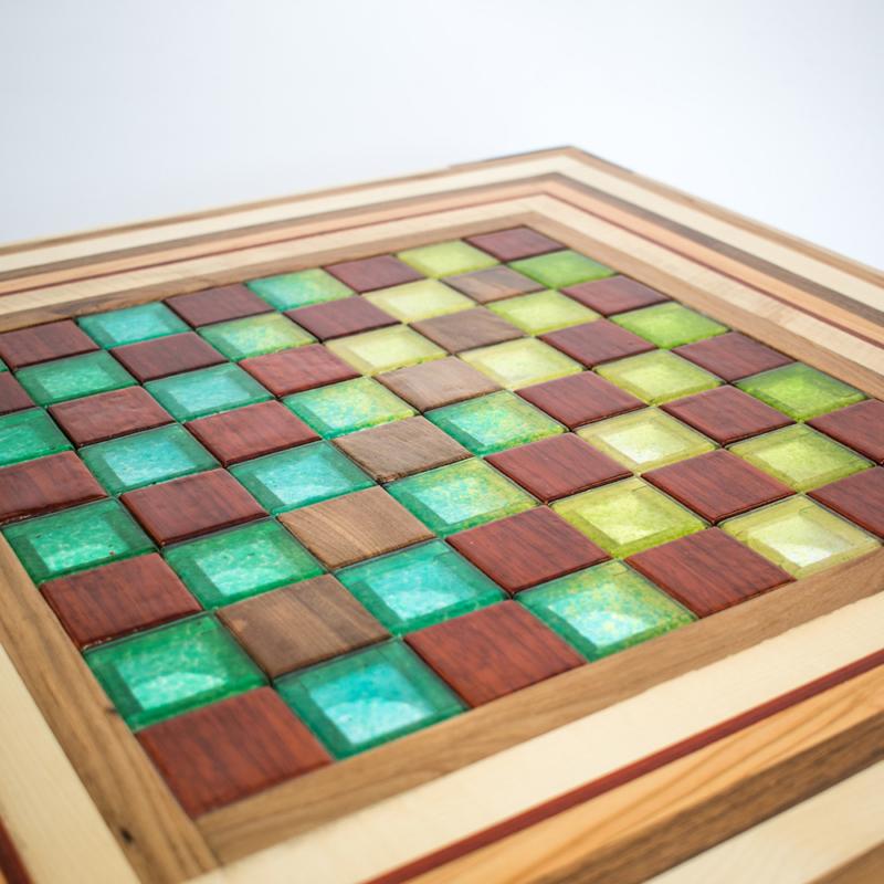 Chaturanga Chess Table in Wood by Hillsideout 4
