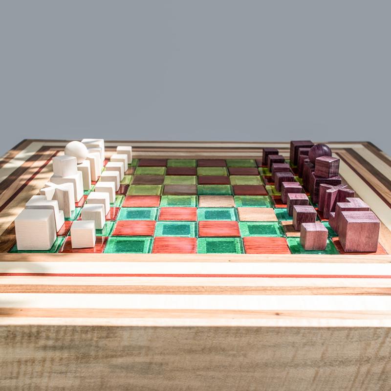 Chaturanga Chess Table in Wood by Hillsideout 5