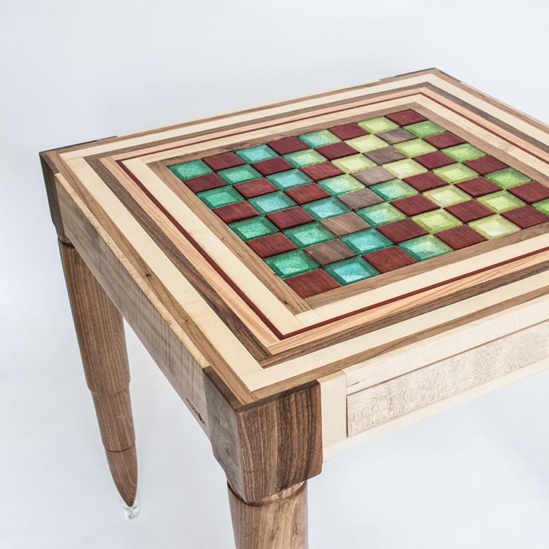 Contemporary Chaturanga Chess Table in Wood by Hillsideout