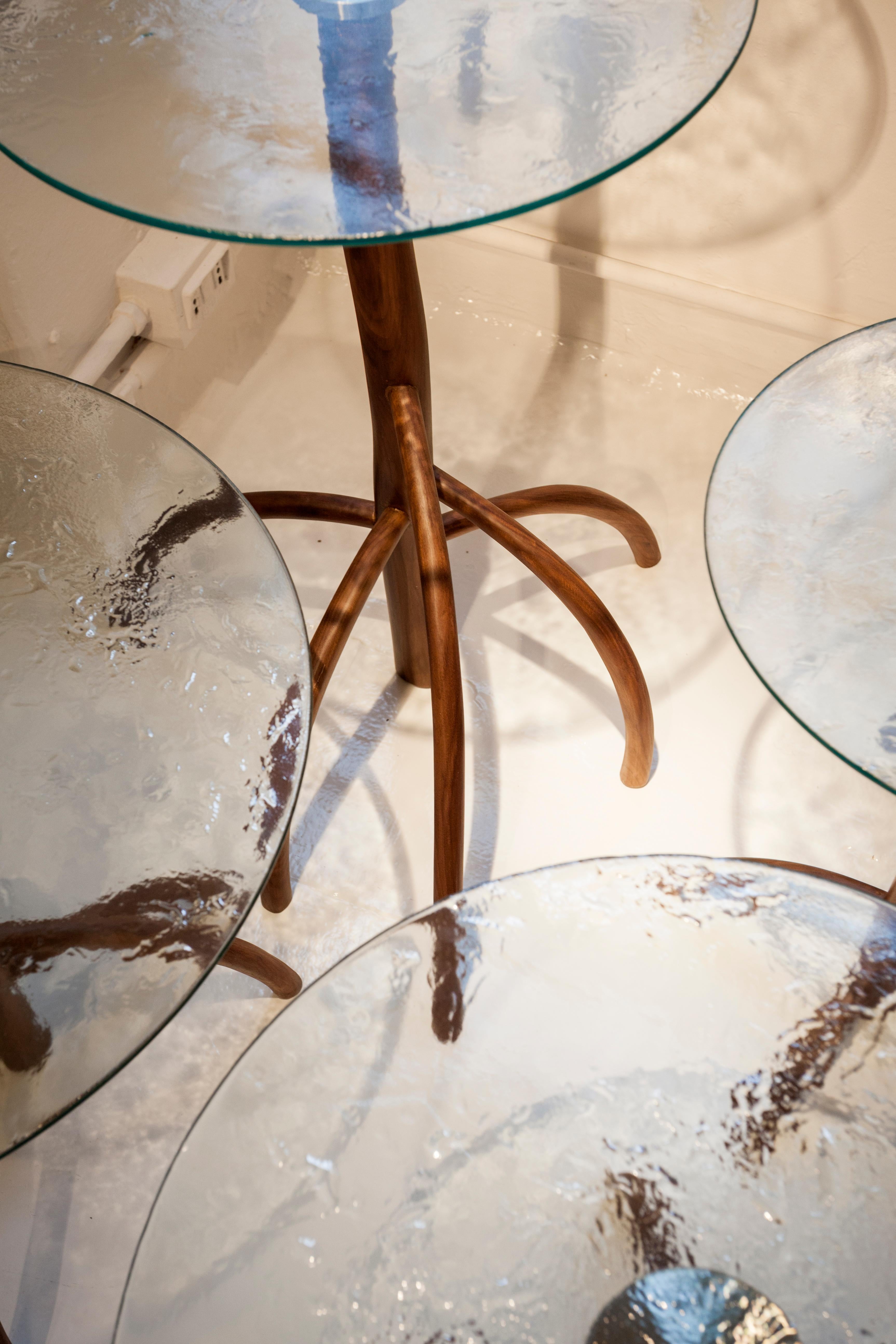 Contemporary Rossana Orlandi Mangrovia Low Table Set Walnut by Francesco Messina for Cypraea